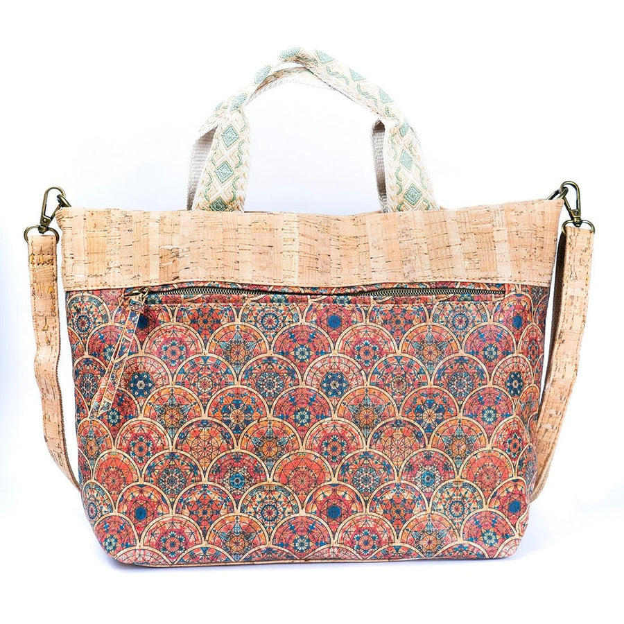 Natural Cork Tote with Printed Design and Cotton - Meraviglioso Winery